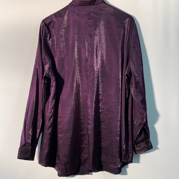 Venezia jeans Co. - shiny purple blouse. Size 18/20 - Picture 2 of 8